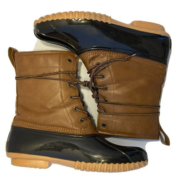 Sporto The Original Duck Boot Womens Ariel Faux Leather Waterproof Rain Boot-10M - Picture 9 of 13